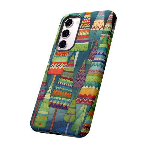 Knitted Christmas Trees - Impact Resistant Phone Case